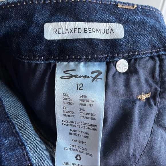 •Seven7• Women's Relaxed Denim Bermuda Shorts - Size 12 - Picture 6 of 9